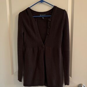 INC International Concepts Dark Brown Cardigan Sweater